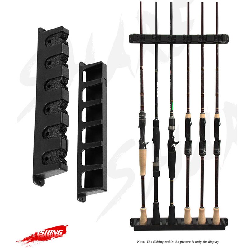 Rak Holder Joran Pancing /Rak Joran Penyimpanan Joran Mancing Tempel Dinding Wall Mount Fishing Rod 6 Slot