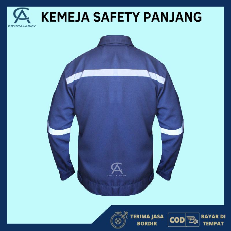 Katelpak Wearpack Safety Atasan Kemeja Kerja Atasan Katelpak Potongan Setelan Dengan Scotlight Panjang