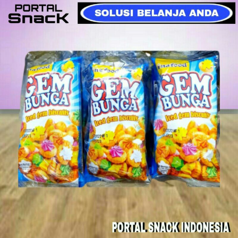 

BUNGA GEM biskuit renceng isi 10 bks