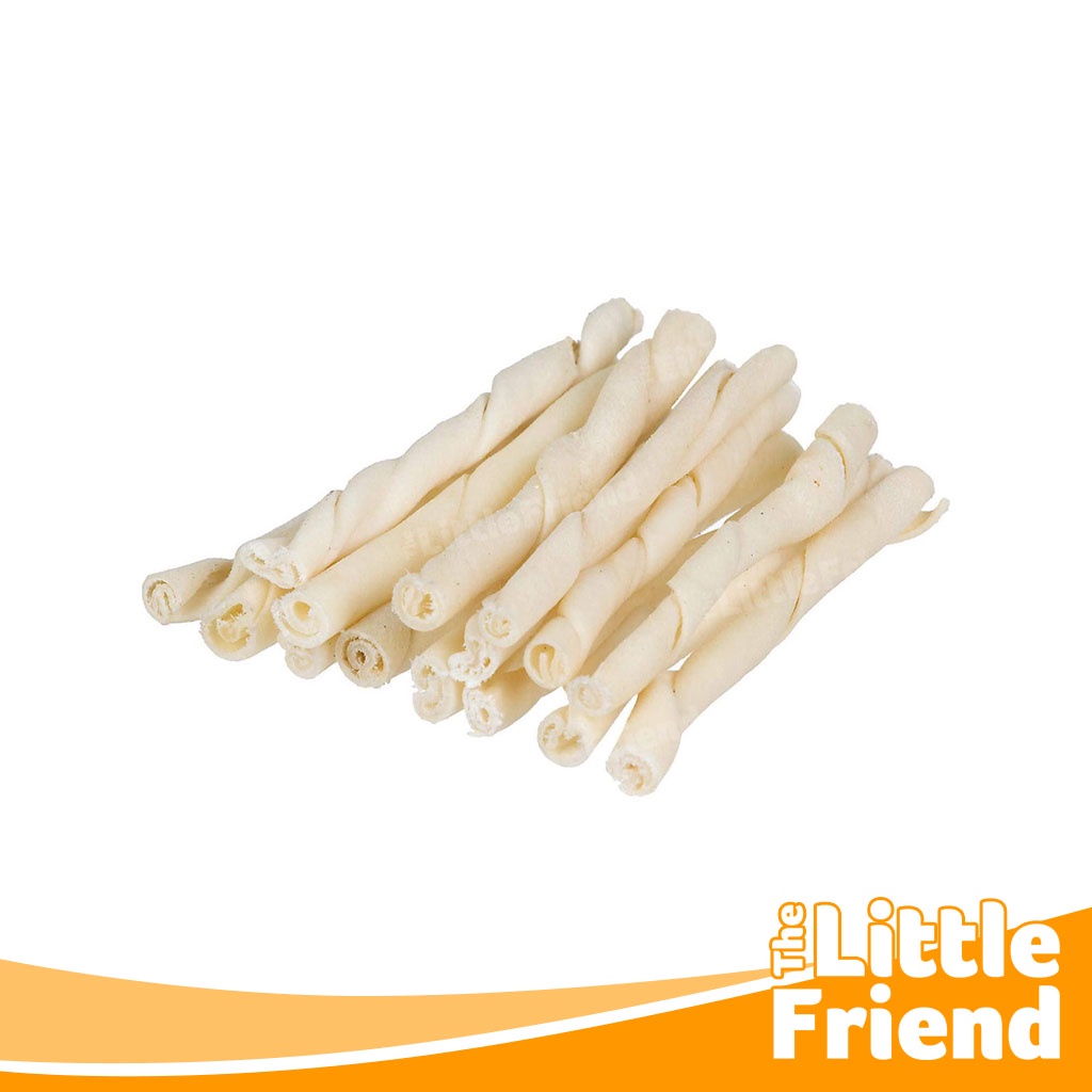 Snack Tulang Gigitan Anjing Twist Bone Stick Rasa Natural dan Milk Susu Per PACK