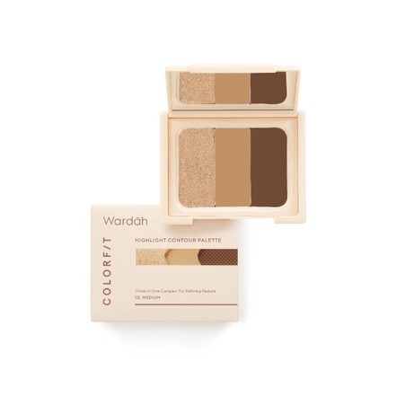 Wardah Colorfit Highlight Contour Palette - 3 in 1