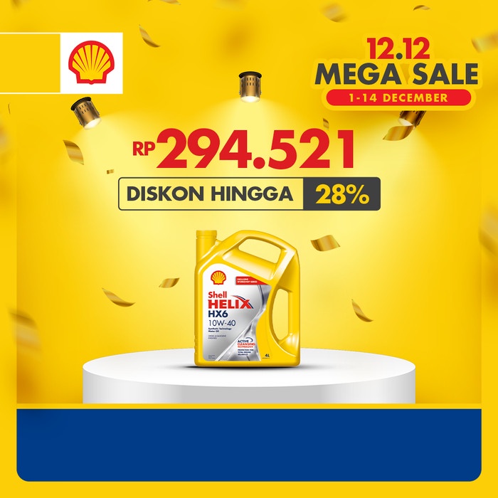 Oli Mesin Mobil Shell Helix HX6 10W-40 (4L)