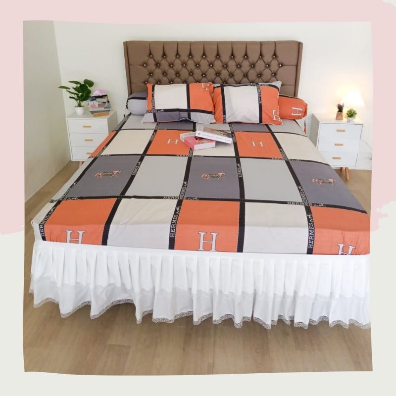 Jual Sprei Set Bantal Guling Bahan Katun Lokal Premium | Free Anti ...