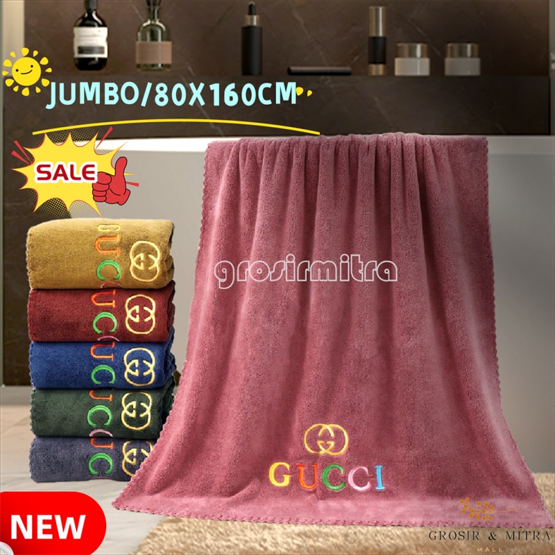 Handuk Mandi Handuk Dewasa Unisex Perlengkapan Kamar Mandi Handuk Jumbo 80X160cm Handuk Microfiber Premium Lembut Daya Serap Tinggi Gc Warna