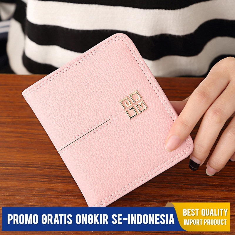 Dompet Wanita  Koin Dompet    Kecil Dompet  Pendek  Tipis Dua Kali Lipat  Dompet   KoreaRS Import Be