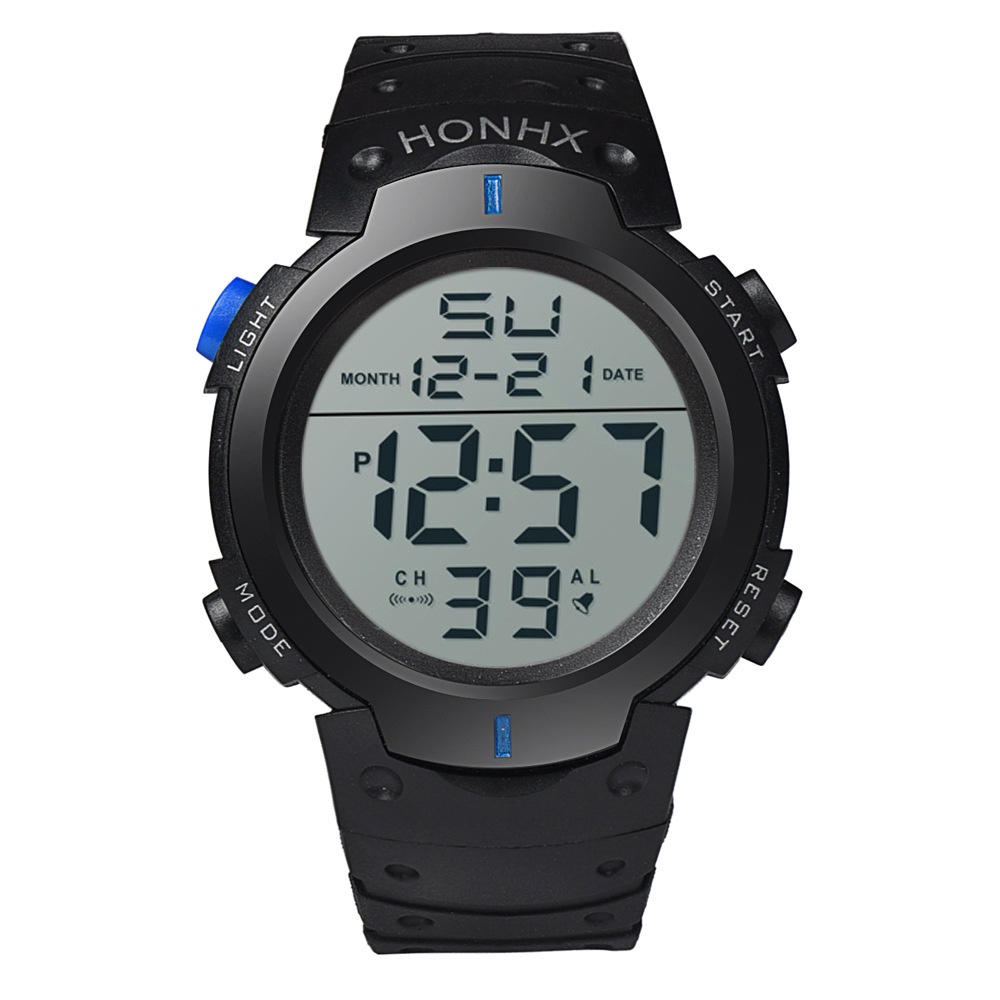 Jam Tangan Pria Casual Rubber Digital / HONHX Jam Tangan Pria Digital Day Date Import