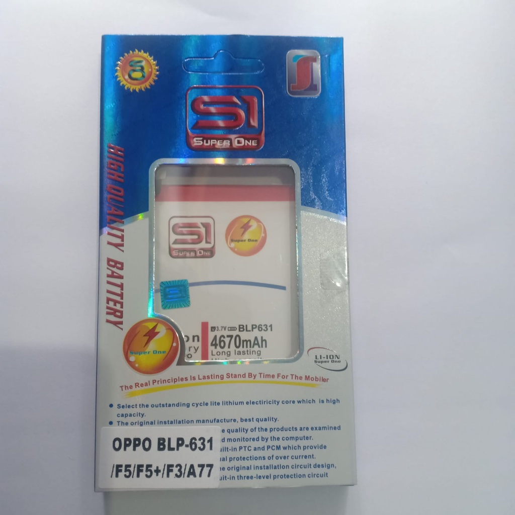 Baterai OPPO BLP-631 OPPO F5 F5+ F3 A77 DOEBLEPOWER BATTRE bATTERY