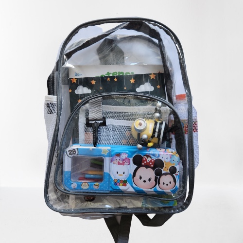 Tas Transparan Clear Backpack Transparent Ransel Wanita PVC tas konser Kapasitas Besar Siswa Tas Ransel Gadis Tas Sekolah Tas Ransel Baru