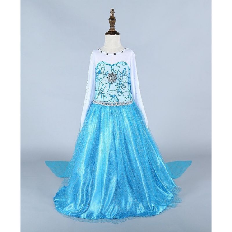 Baju Anak Dress Anak Gaun Anak  Hadiah Ulang Tahun Kostum Frozen Elsa