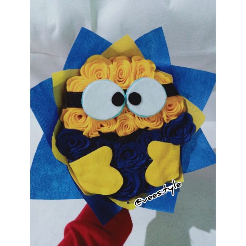 BUKET BONEKA BOUQUET MINION FLANEL MURAH SLEMAN
