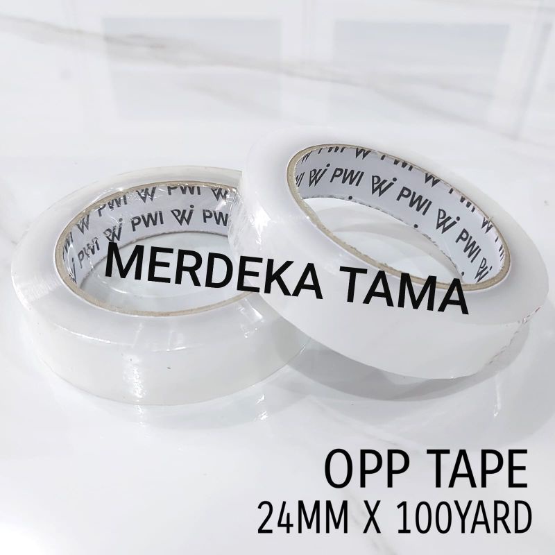 

Lakban Perakat OPP Tape Murah 24mm x 100yard Bening