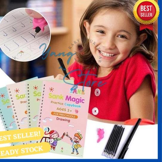 

TERBARU YGS -D214- Buku Edukasi Anak / Sank Magic 3D Buku Edukasi Anak Belajar Menulis Untuk TK Angka & Huruf,,