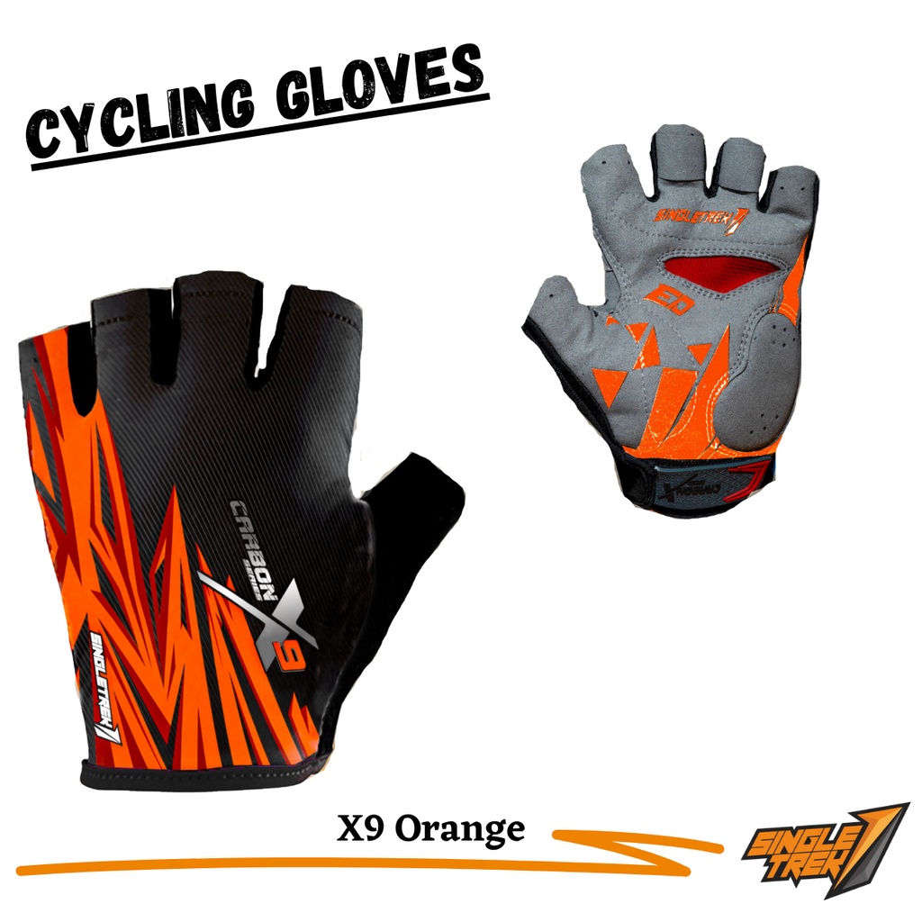 Sarung Tangan Sepeda Singletrek1 ErgoDynamic Gloves X9 GCS Orange