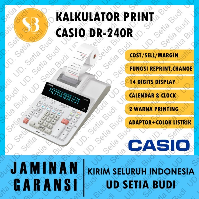 

NEW Kalkulator Printing Casio DR-240R Asli dan bergaransi