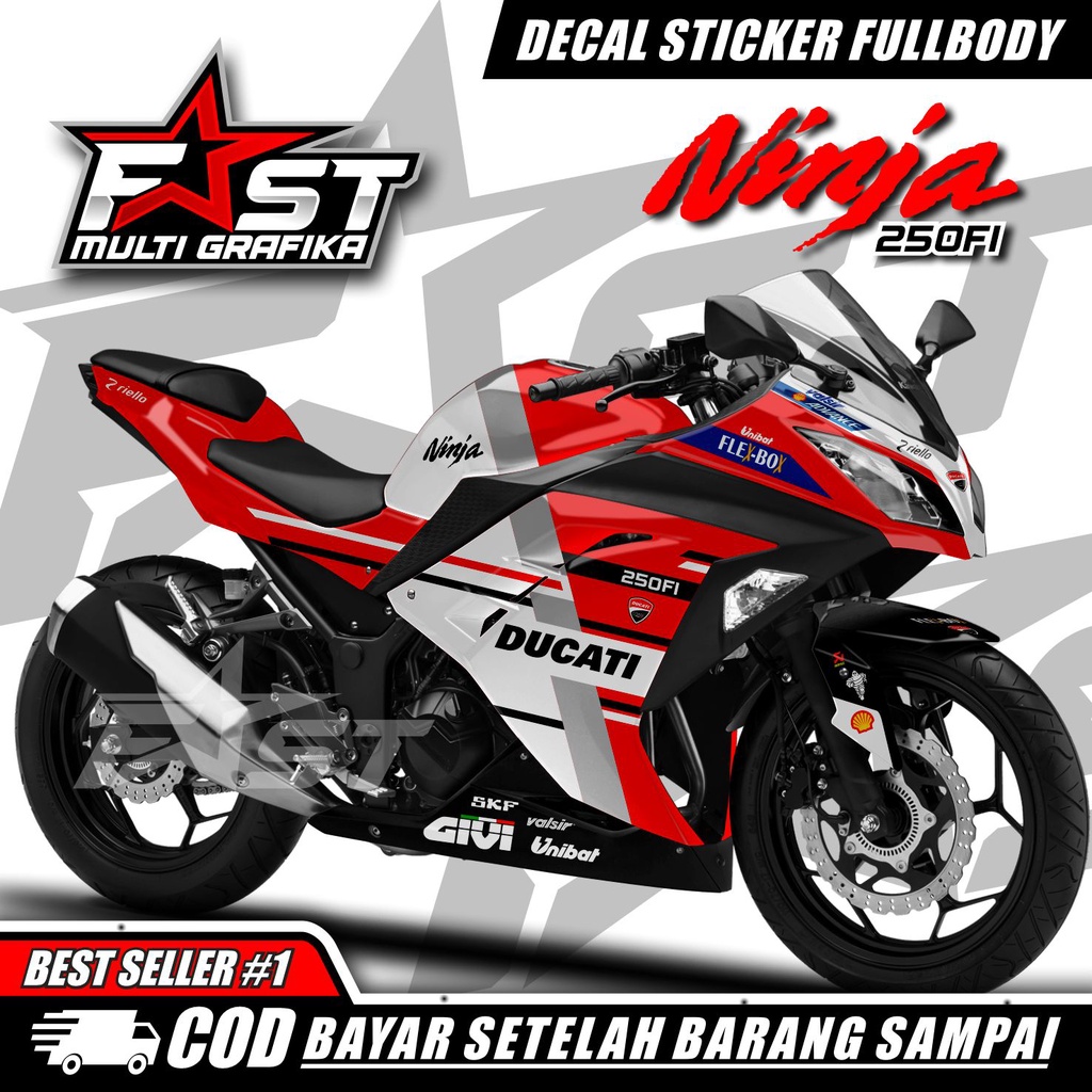 BISA COD  Decal Ninja Fi 250 Stiker Sticker Full Body Kawasaki Ninja FI Decal Ninja 250 Fi Full Body