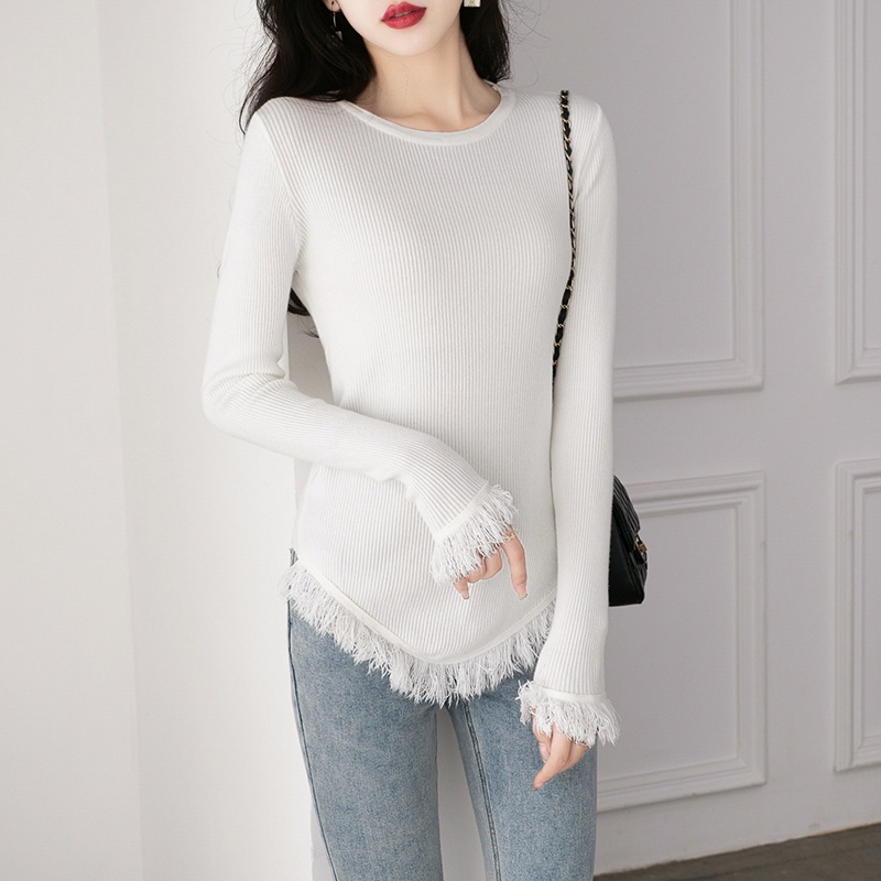 [Premium] Casual Basic Slim Knit Ribbed T Shirt 2335