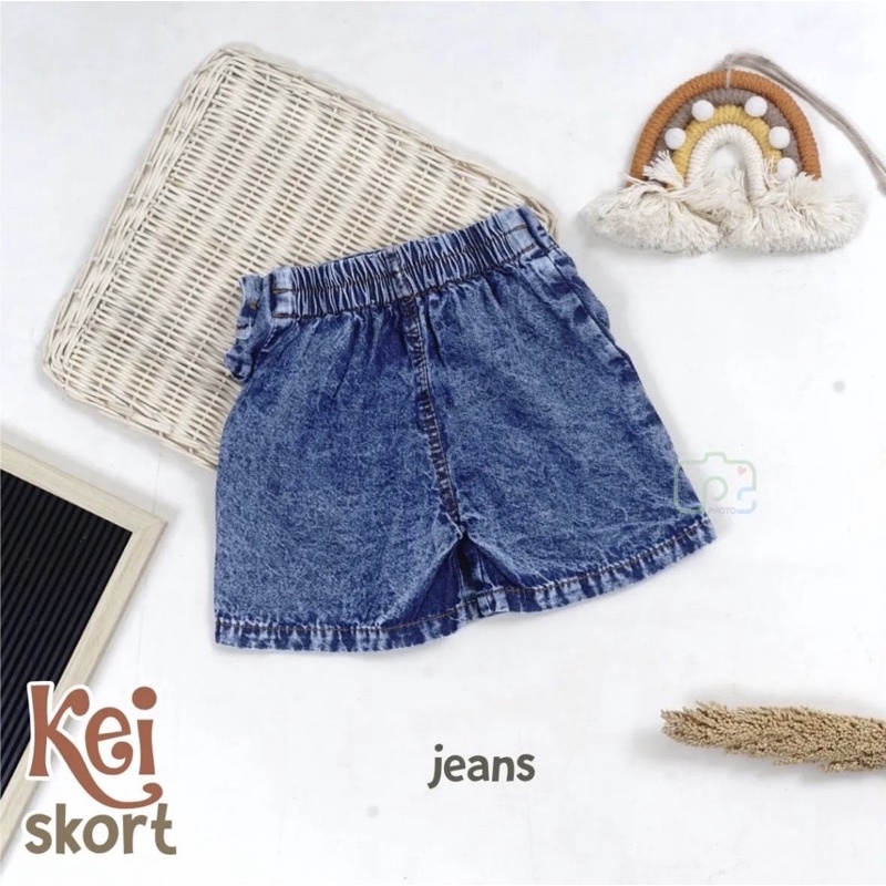 Kei Skort (skirt short) Bahan Jeans/rok jeans anak/rok celana jeans/rok bayi