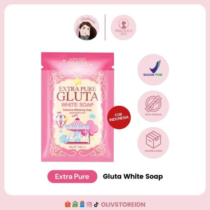 PROMO SERU!!!! (BISA COD) BPOM Extra Pure Gluta White Soap 80g TERLARIS TERPERCAYA ORIGINAL ASLI