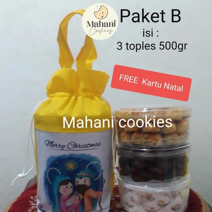 

Hampers christmas Parcel natal Maha ni cookies Paket B 3 toples @500gr