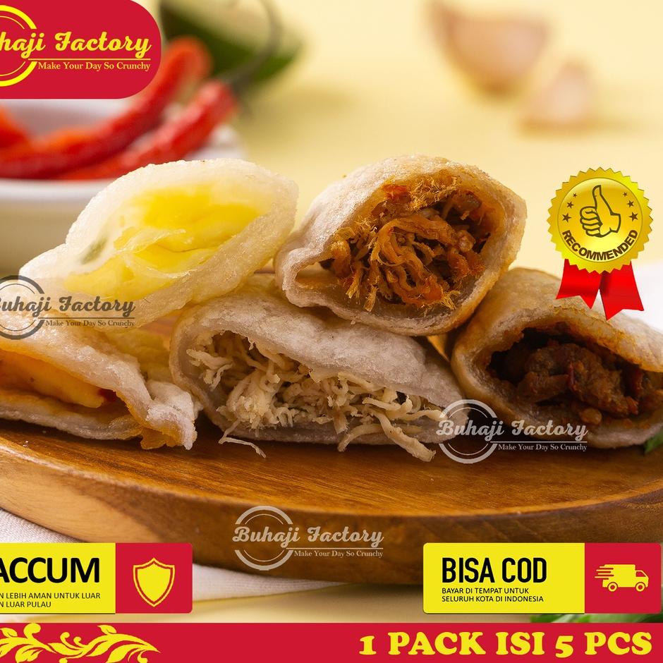 

Di⚡kon !! Cireng Isi Ayam Suwir Premium Rasa Original & Pedas by Buhaji Factory khas Bandung