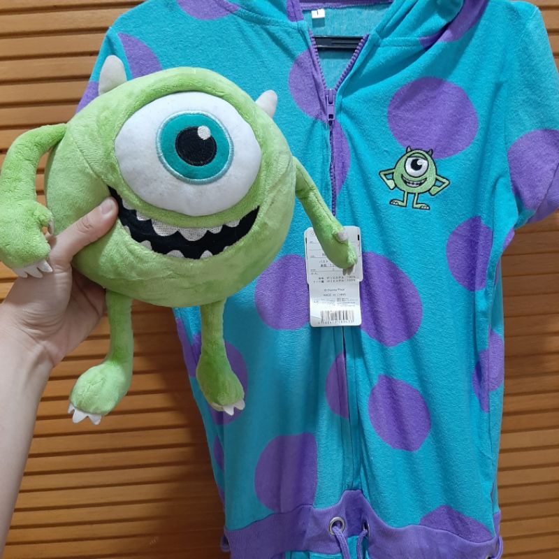 Jump Suit Pendek Monster inc Free Boneka