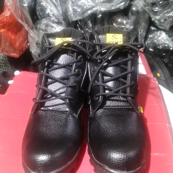 sepatu safety semi boot tali pelindung sepatu kerja