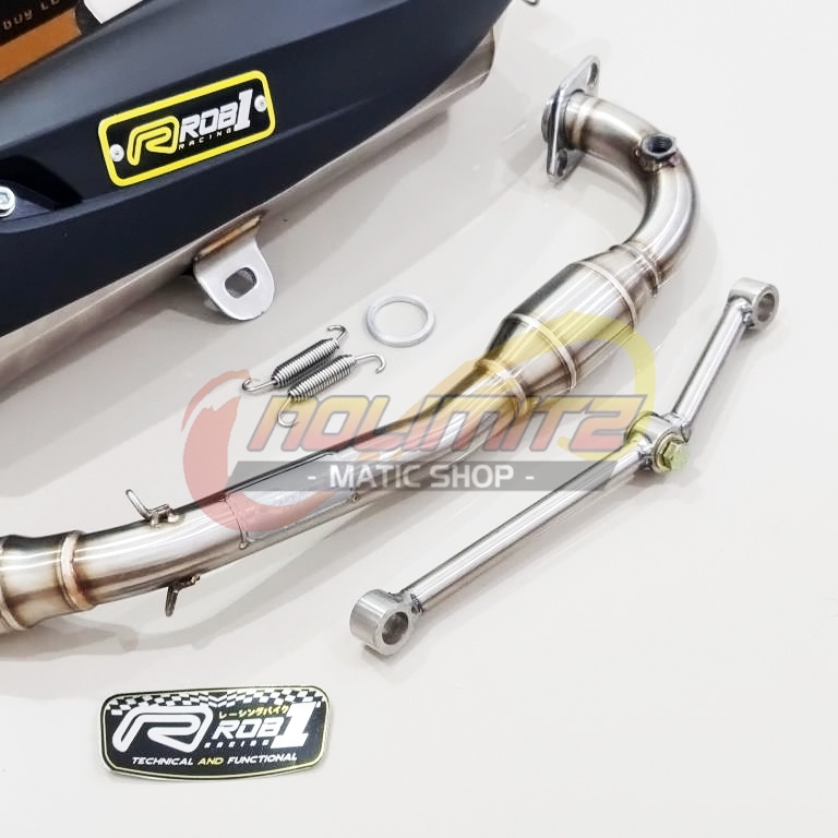 Knalpot ROB1 Power Boom Cup V Standar Racing Honda ADV 160