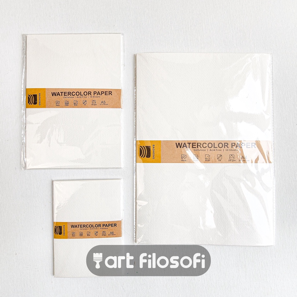 

Baohong Cellulose Watercolor Paper | Kertas Cat Air