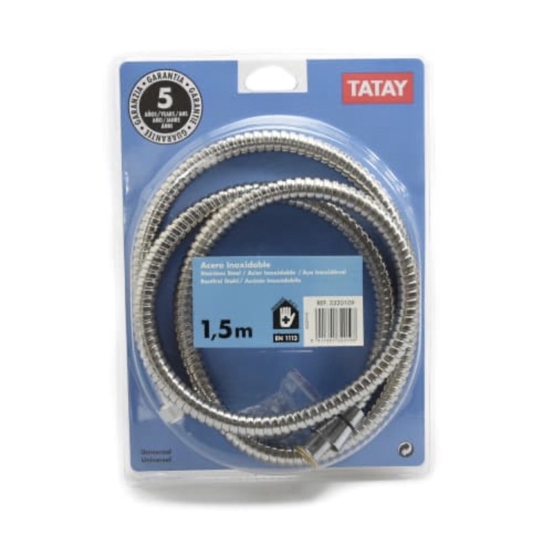 TATAY SELANG SHOWER BRASS 1.5M/ACE FLEX.HOSE TATAY 1.5M BRASS CHRM 3320109/ACE SHOWER KAMAR MANDI/ACE AKSESORIS KAMAR MANDI
