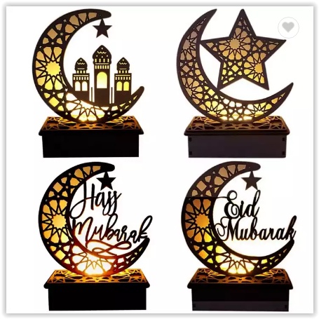 ֍ [DEKORASI] Ornamen Lampu LED Lebaran Ramadhan Eid Mubarak Dekorasi Muslim ֎