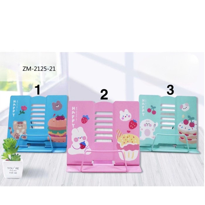 

PRO Book Stand Besi ZM/Penyangga Buku/Sandaran Buku/Book End - 2125 21 happy