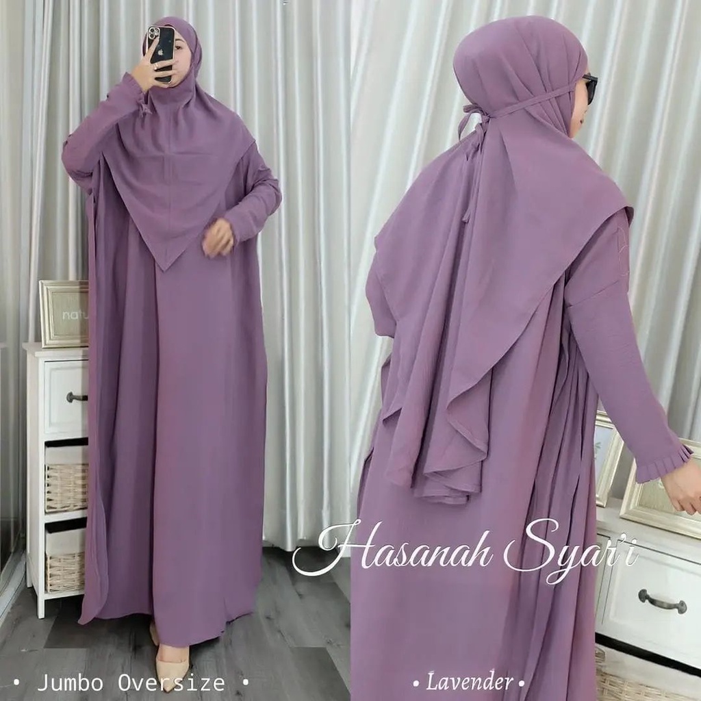 HASANAH SYARI KAFTAN BP BAHAN CRINKLE AIRFLOW UKURAN M L XL Army / Black / Blue / Lavender / Pink GAMIS WANITA TERBARU 2023 KEKINIAN SYARI WANITA JUMBO GAMIS SYARI WANITA LENGAN PANJANG