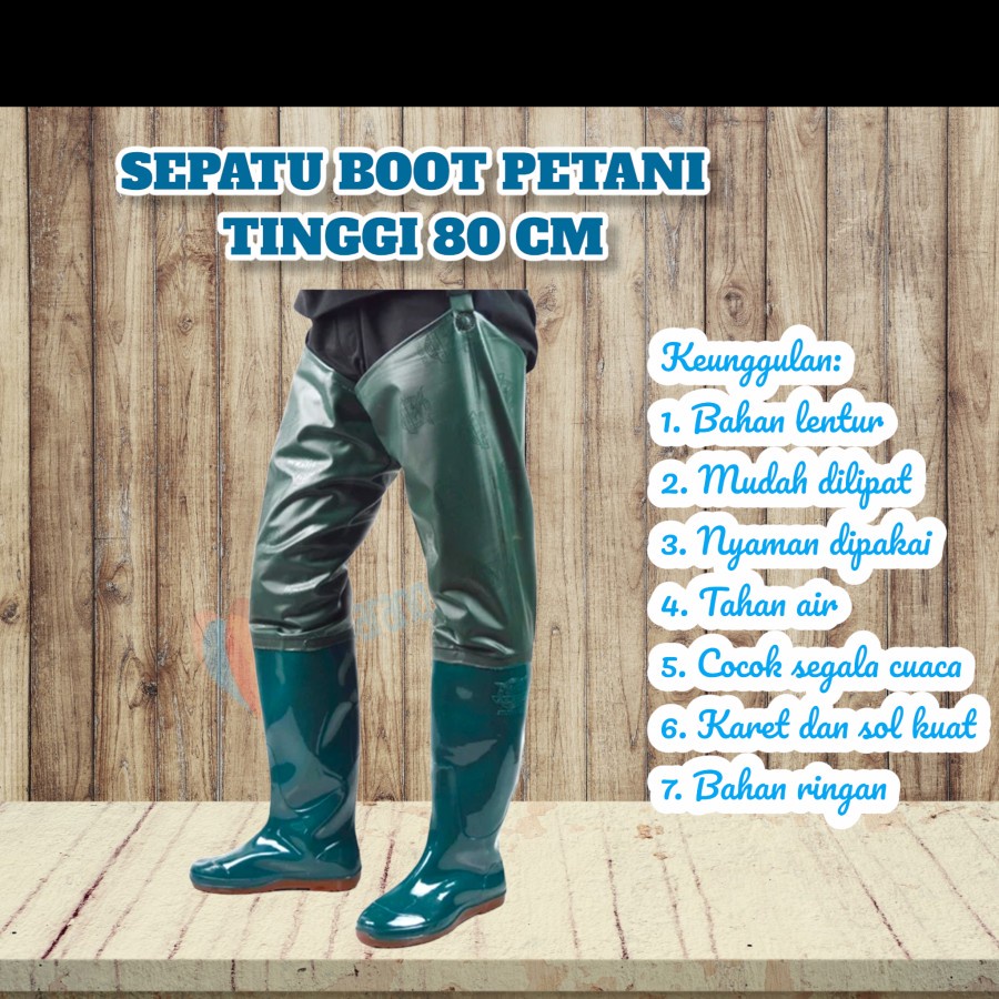 SEPATU BOOTS SAWAH PETANI NELAYAN RAWA CUCI MOBIL PANJANG 80CM