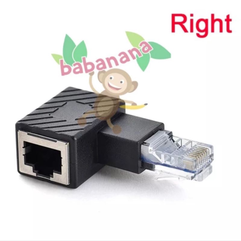 RJ45 LAN Elbow Direction Adapter Converter siku colokan 90 Degree