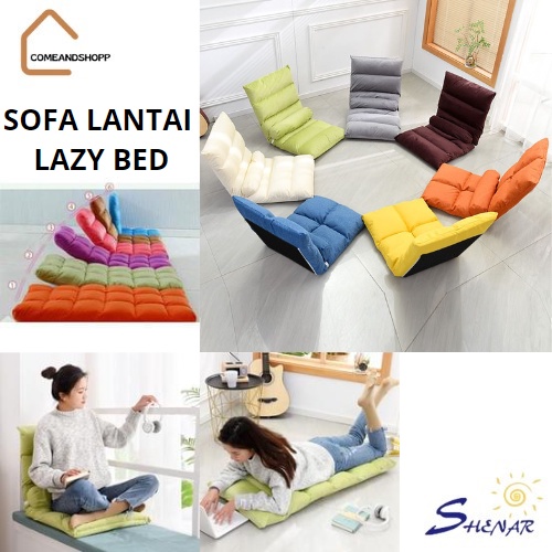 Grosir Sofa Lantai Lazy Bed / Kursi Lesehan Lipat Bantal Santai / West Folding Chair 6 Kotak / South