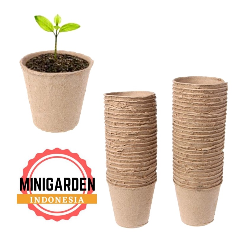 POT KERTAS 8CM pot biodegradable pot tanaman pot bibit pot semai pot bunga daur ulang