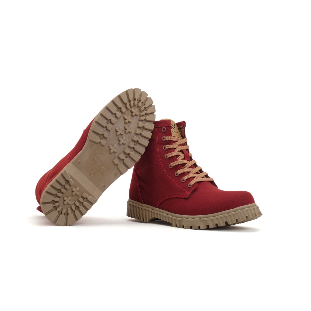 Nokha Sepatu Boots Harlow Maroon Pria