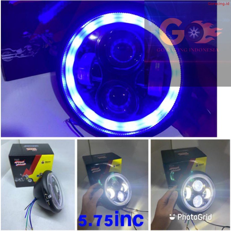 GR [ PM5 ] Lampu Daymaker Lampu Depan Daymaker Led Cree Jeep Harley Universal Semua Motor Ori