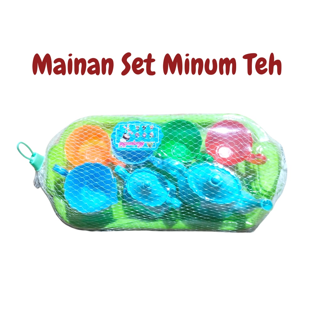 Minuman Teh Set Mainan Teko Gelas Nampan Anak Alat Masak