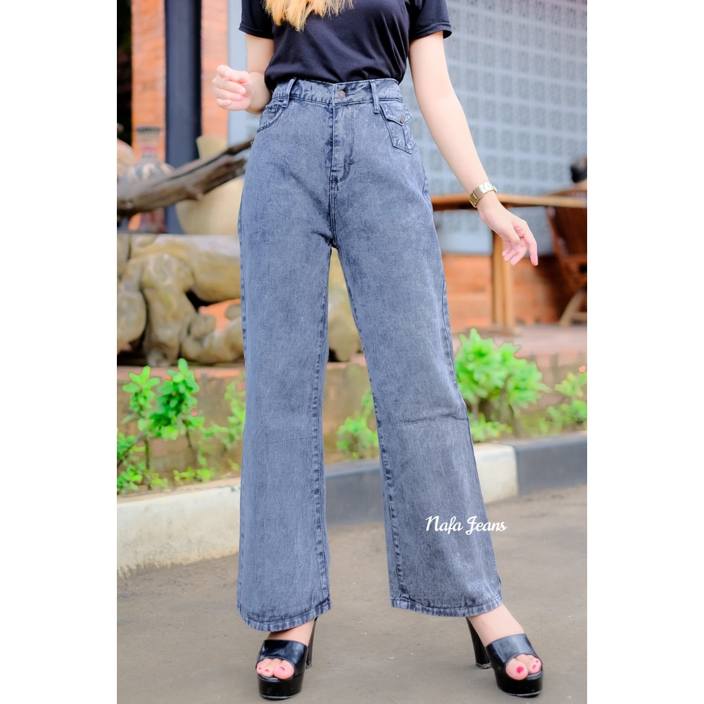 Highwaist kulot jeans wanita loose / Celana jeans kulot loose wanita Model terbaru / Celana jeans wanita kekinian model terbaru