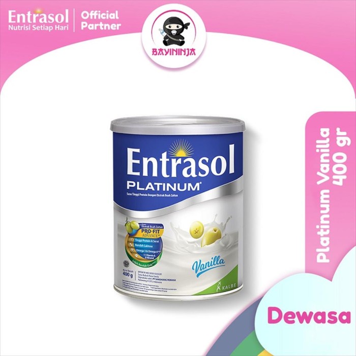 

[NEW] ENTRASOL Senior Vanila Susu Tin 400g 400 g