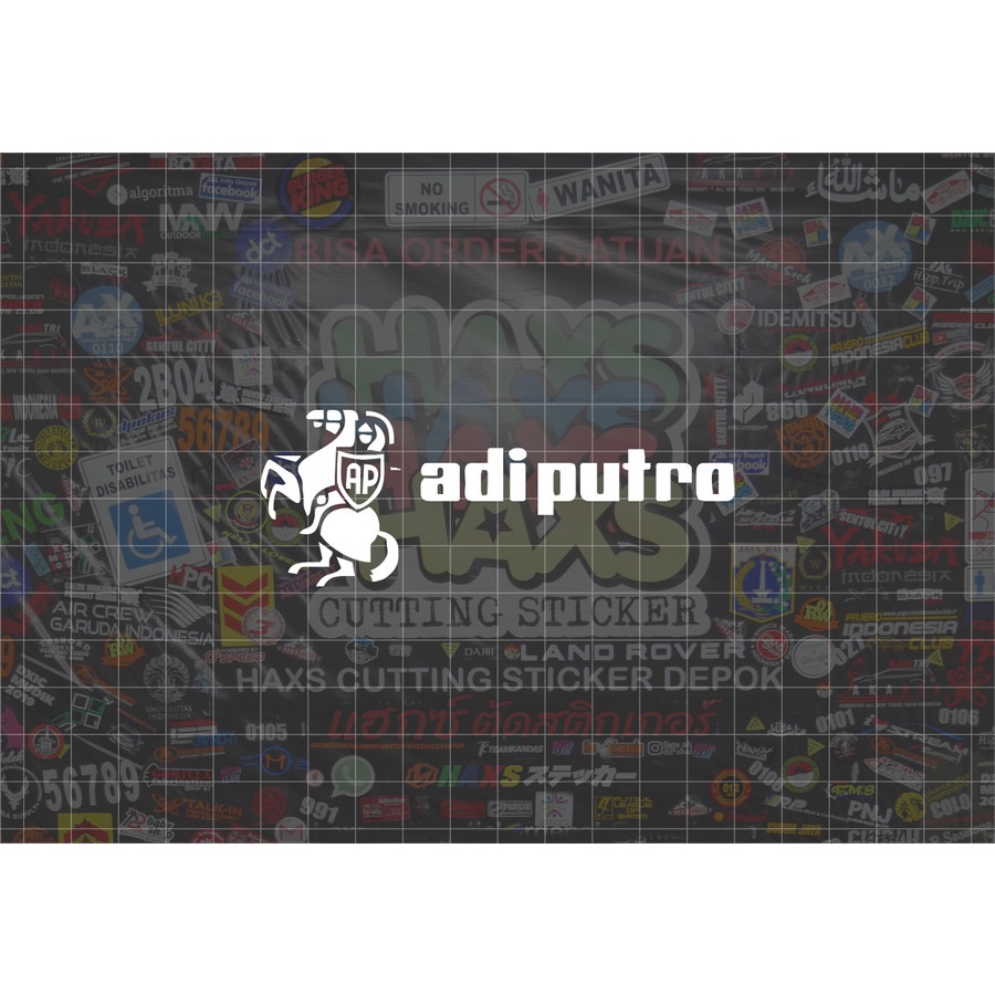 Cutting Sticker Logo Adiputro Ukuran 10 Cm Motor Mobil