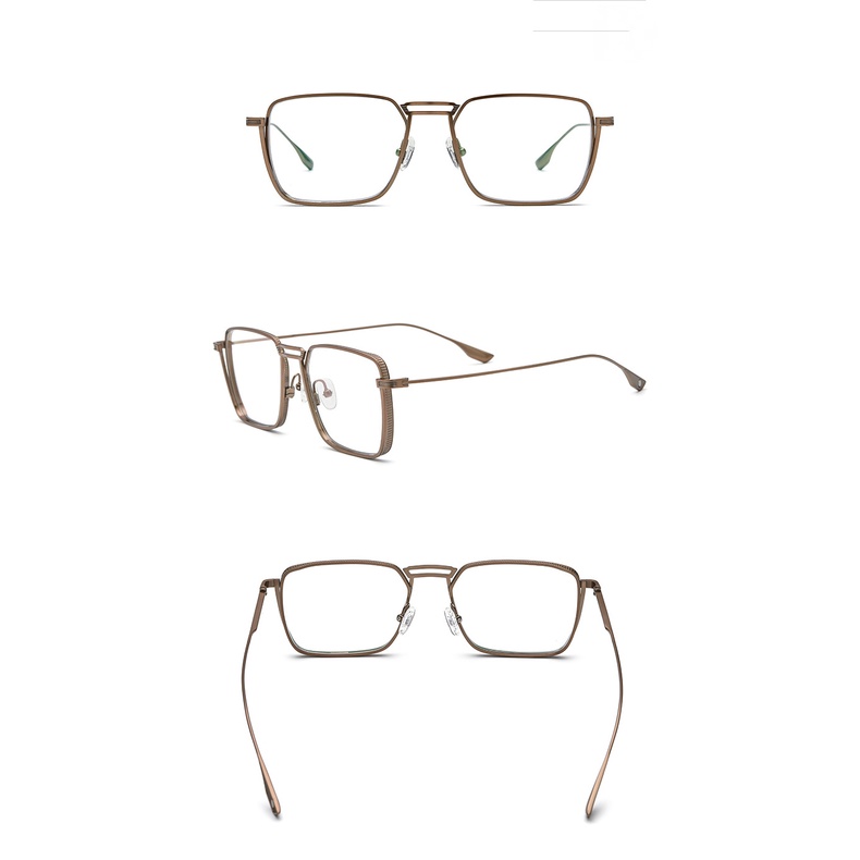 Kacamata Titanium Kualitas Tinggi Untuk Pria Dan Wanita Lensa Yang Dapat Diganti Persegi