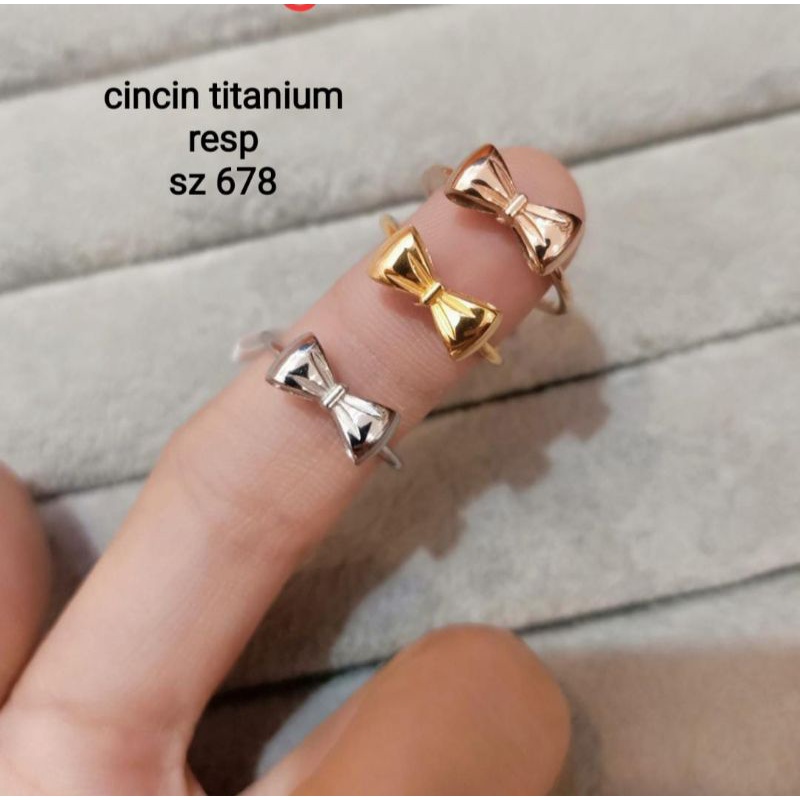 Cincin titanium &amp;Wynn premium asli,tidak luntur,bisa dipake mandi