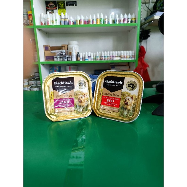 makanan anjing BlackHawk grain free all varian 100g/ Wetfood dog/ makanan basa anjing