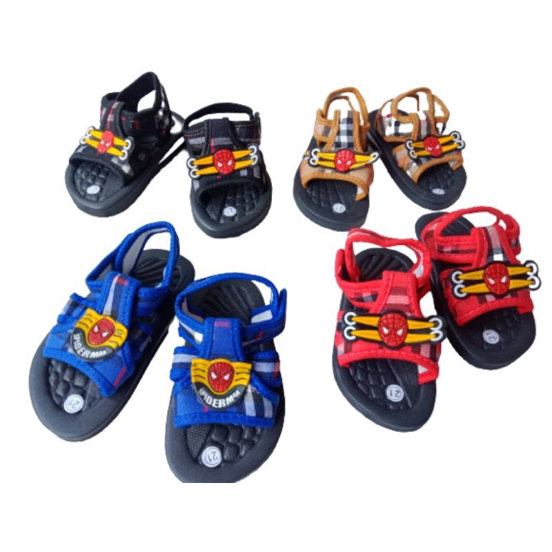 (1-3th) Sandal Gunung anak cowok 1-3 tahun motif SUPERHERO SPIDERMAN / sandal gunung prewalker bayi cowok laki laki / sepatu sandal anak bayi cowok