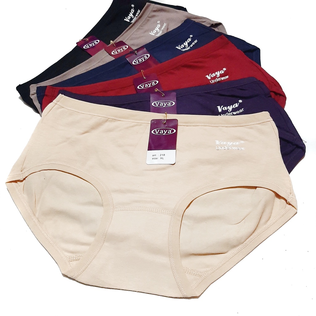 Cd Vaya art 218 | 3-Pcs-12-PcS LUSINAN Celana Dalam Wanita Polos Katun / CD Wanita  Underwear