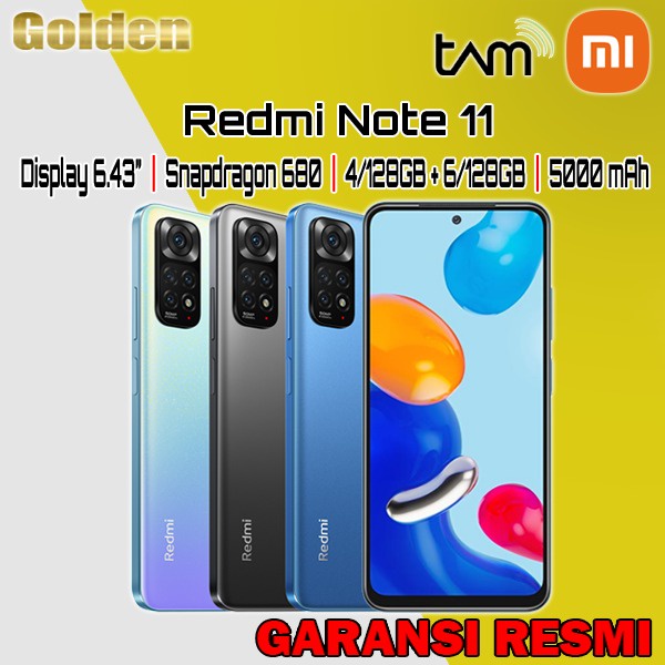 XIAOMI Redmi Note 11 4/128 6/128 Ram 4GB 6GB Internal 128GB Resmi