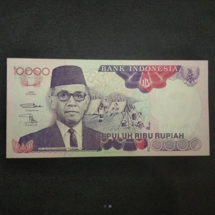 Uang Kertas Kuno 10.000 Rupiah tahun 1992 Sultan Hamengku Buwono IX auar1u590 Ayo Beli