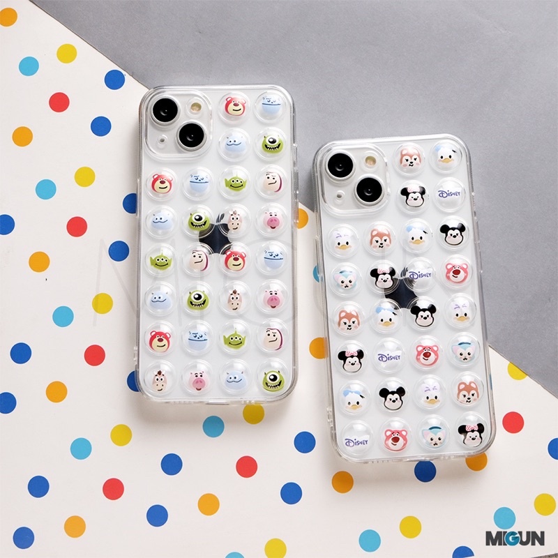 New! Mini Disney POP IT! - Fullcover Softcase for iPhone 11 11PRO 11PROMAX 12 13 PRO PROMAX XR XSMAX 14 14PLUS 14PRO 14PROMAX